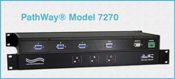 PathWay® Model 7270 Single Channel DB9 A/B/C Switch with Serial Remote Control Port